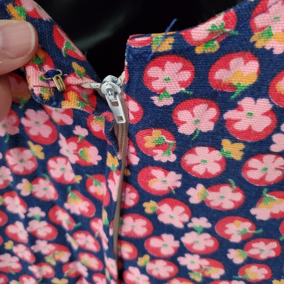 Vintage 70s Midi mod flower dress - Picture 3 of 11